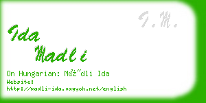 ida madli business card